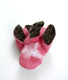 Hot Pink Leopard Slippers Size 9-10