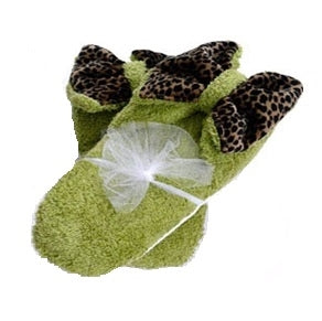 Lime Green Leopard Slippers