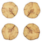 Woodland Drink Coasters in Natural & Brown - Set of 4