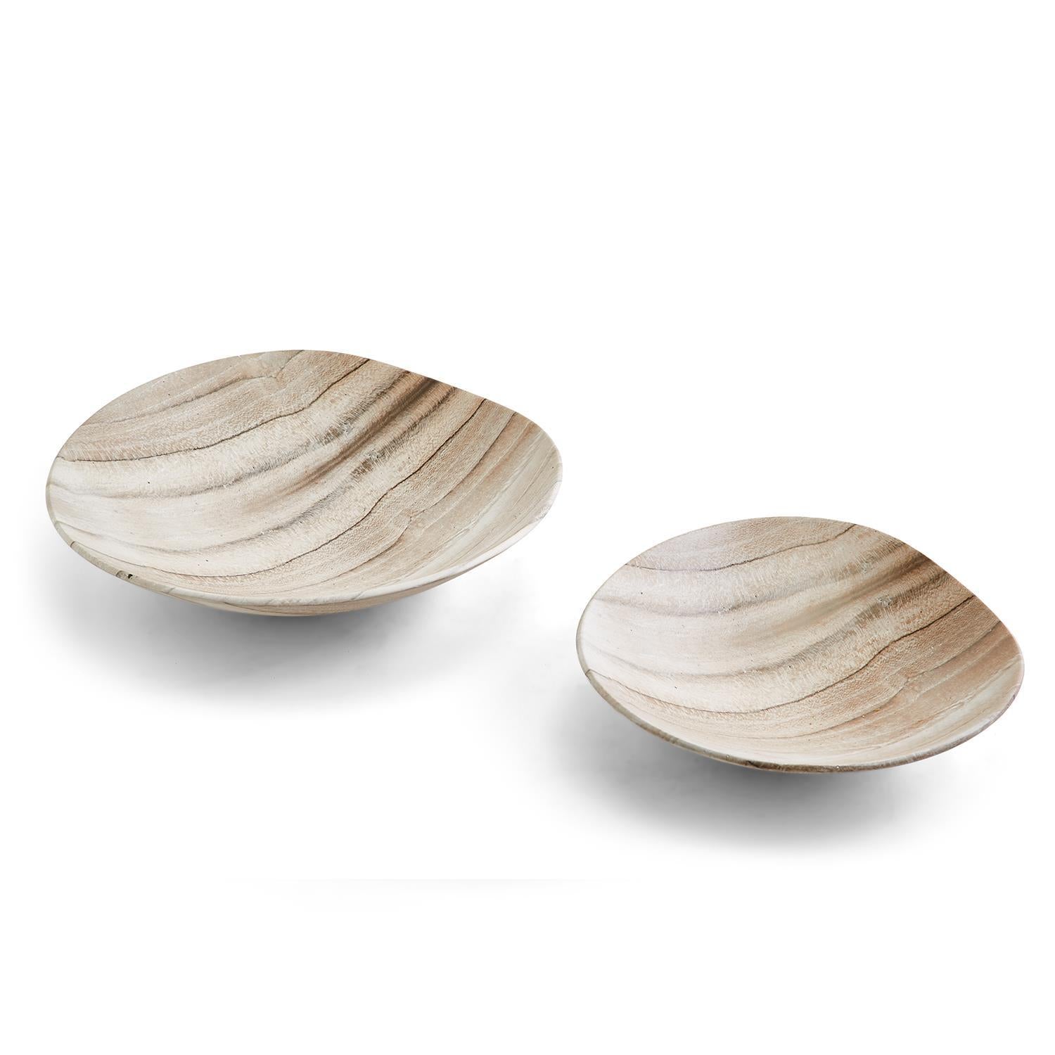 Faux European White Oak Bowl - Set of 2