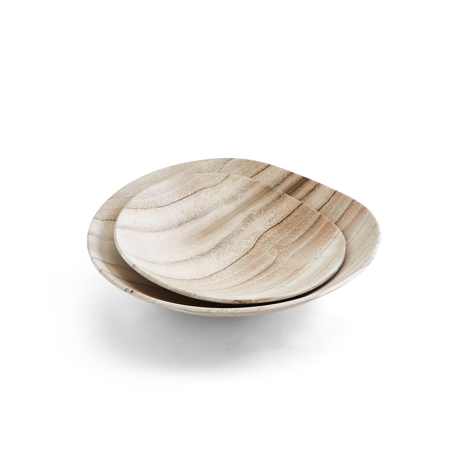 Faux European White Oak Bowl - Set of 2