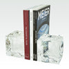 Cube Crystal Bookend Pair