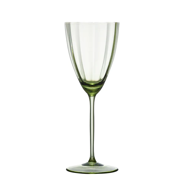 Luna Wine Glass in Green (Set of 4)
