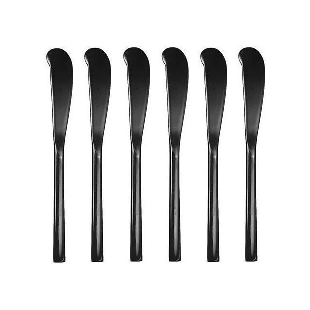 Brush Black Arezzo Butter Knife - Set of 6