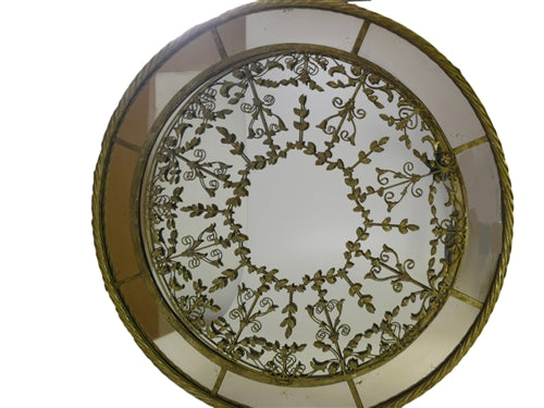 Round Antiqued Mirror