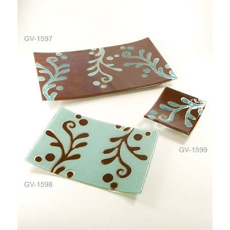 Chocolate Azure Leaf Tray