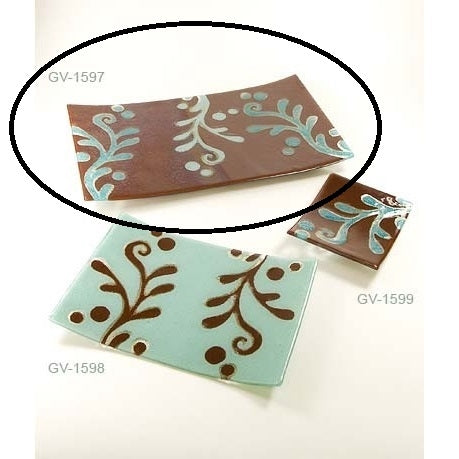 Chocolate Azure Leaf Tray