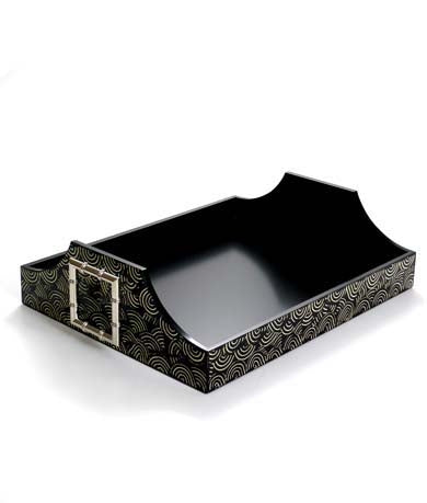 Black Square Bamboo Tray