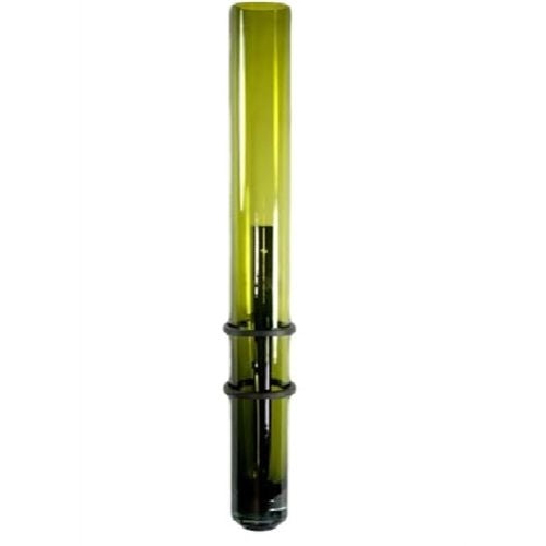 Olive Green Tube Vase with Holder