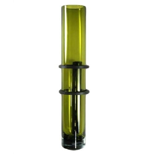 Olive Green Tube Vase with Holder