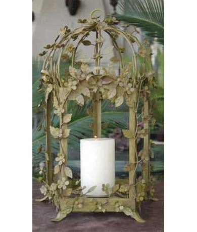 Green Iron Leaf Lantern