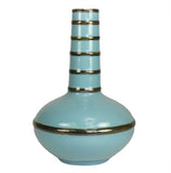 Blue/Brown Ribbed Vase