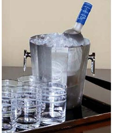 Round Octagon Ice Bucket with Handle