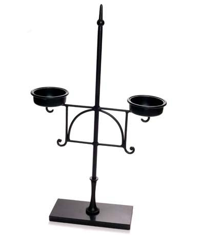 Black 2 Light Candle Holder Design