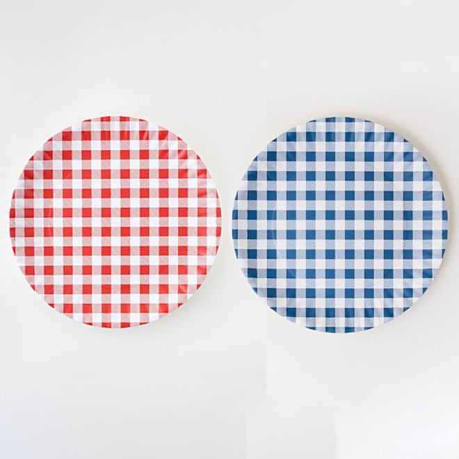 Gingham Melamine Platter