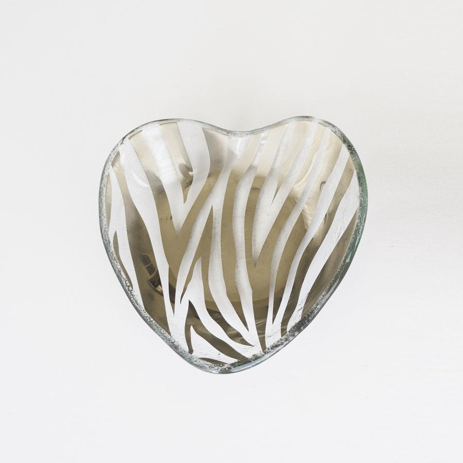 5" Zebra Heart Bowl