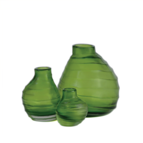 Belly Vase - Clear/Green