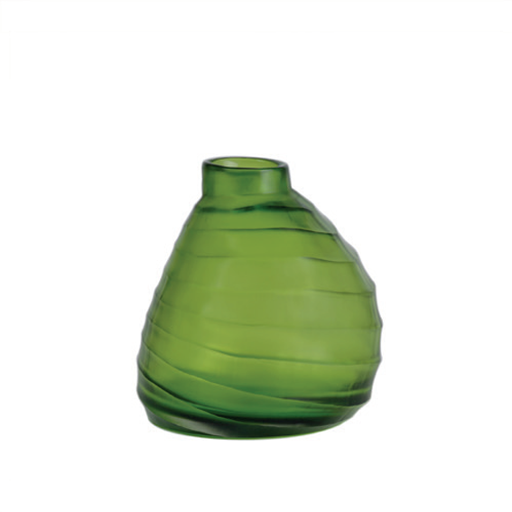 Belly Vase - Clear/Green