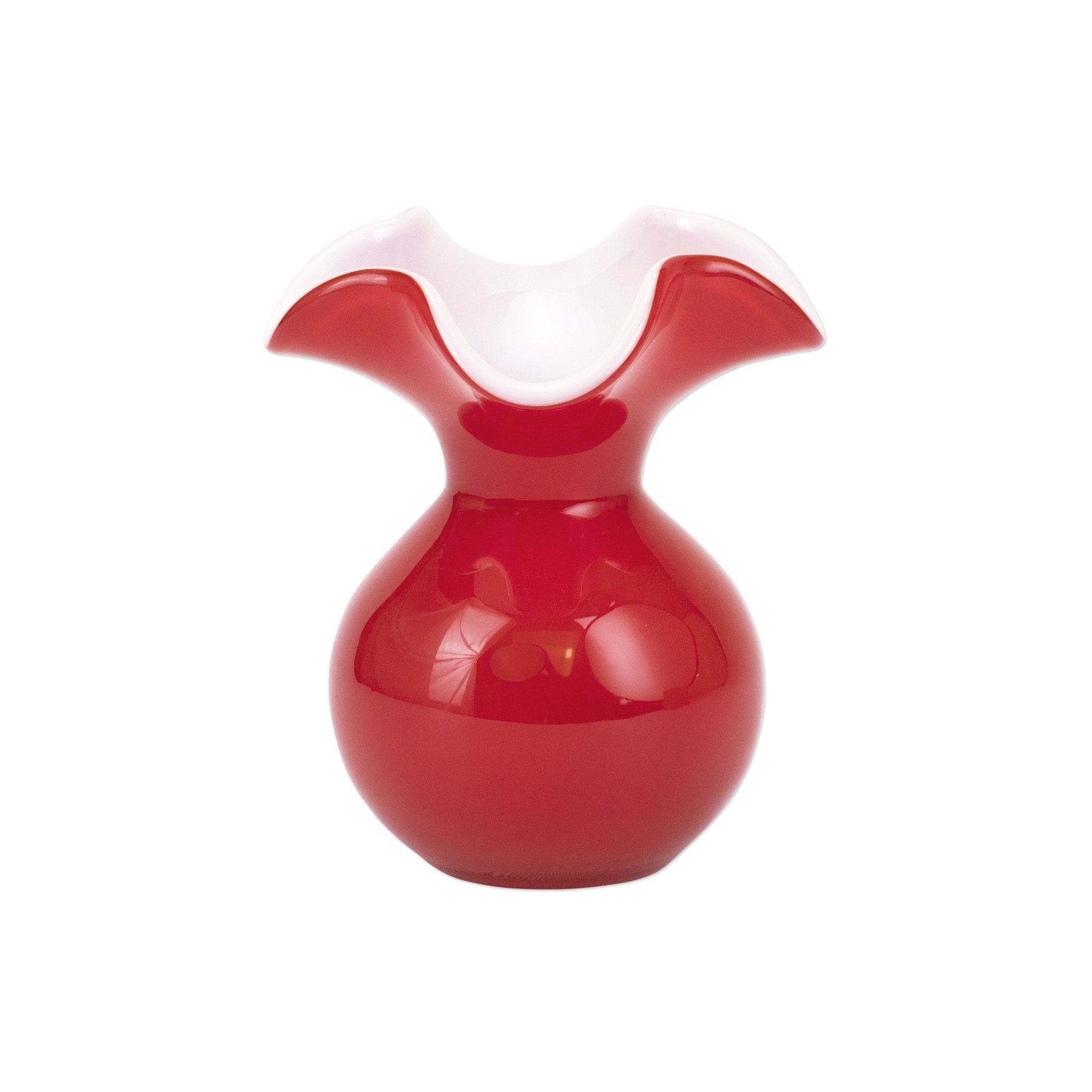 Hibiscus Glass Red Vase