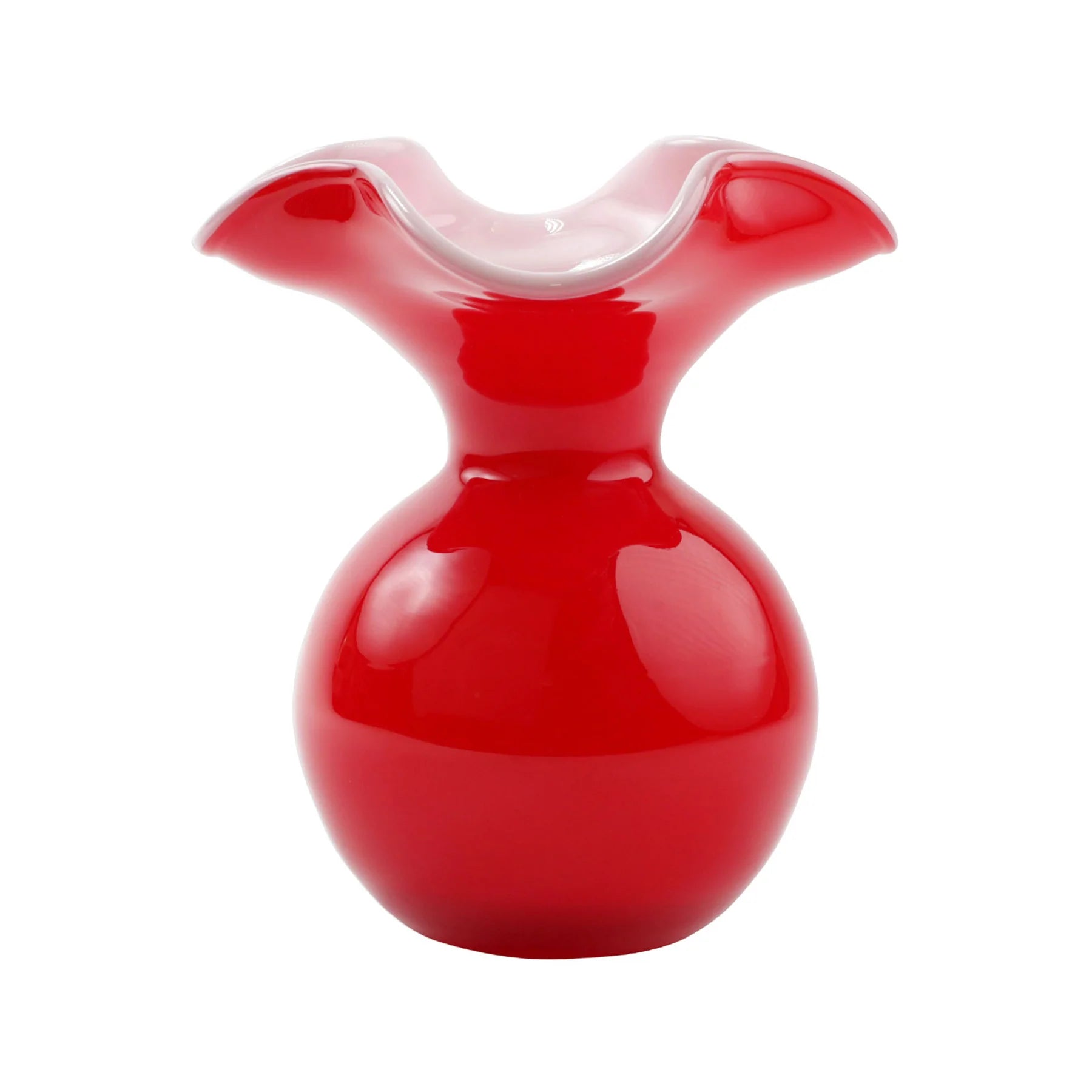 Hibiscus Glass Red Vase