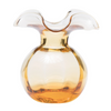 Vietri Hibiscus Glass Amber Vase