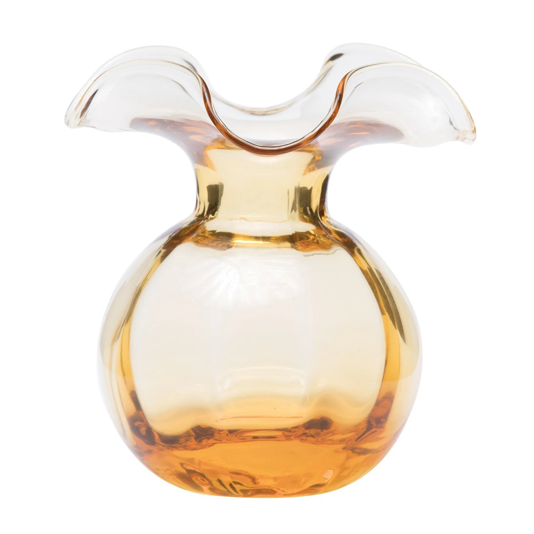 Hibiscus Glass Amber Vase