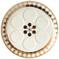 Futura White & Gold Seder Plate