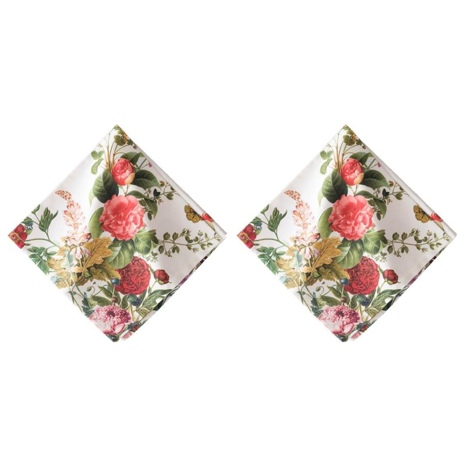 Field of Flowers White Napkin (Set of 2)