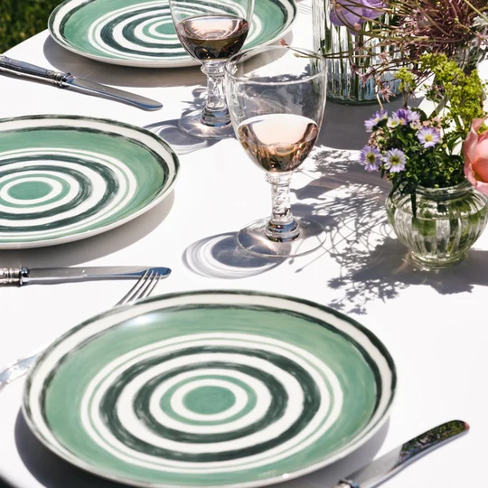 Maze Green Dinner Plate - Set of 2