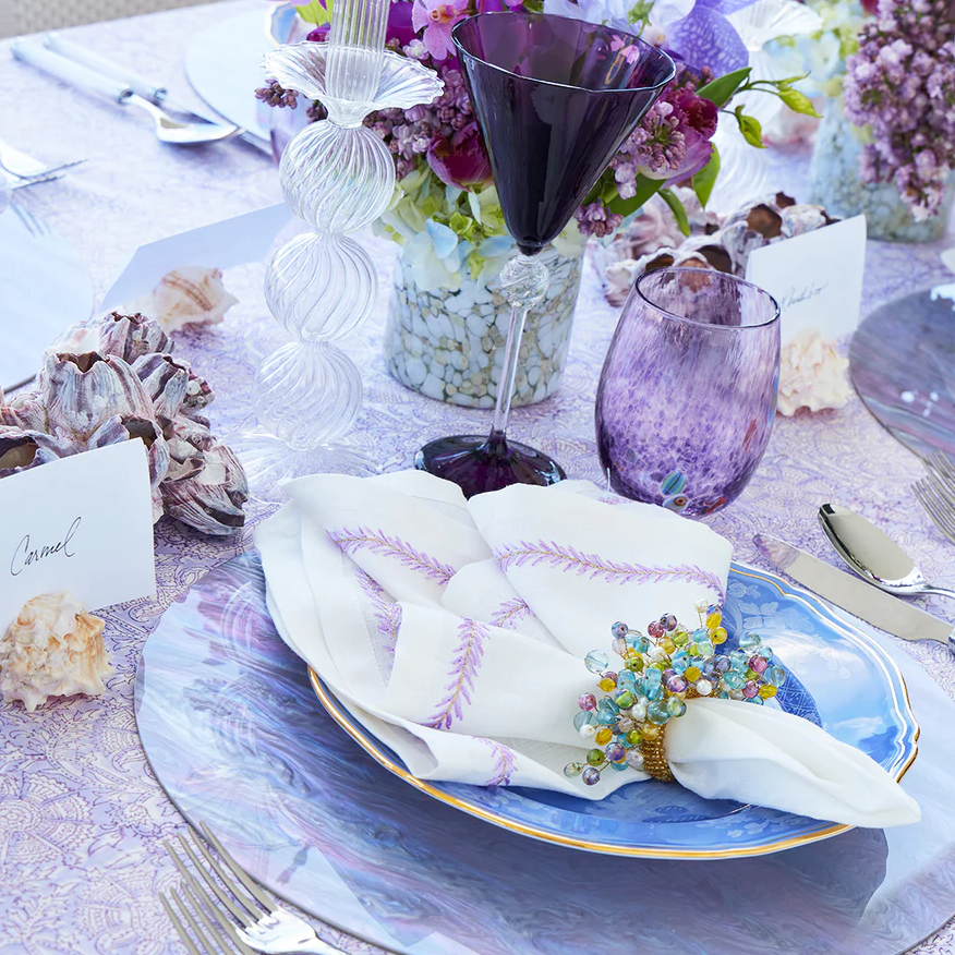 Iris Tall Candle Holder in Clear - Set of 2