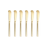 Arezzo Brushed Gold Butter Knife 7.75" (Set of 6)