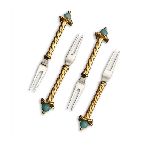 Venise Cocktail Two-Prong Picks (Set of 4)
