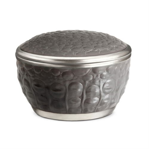 Crocodile Platinum Round Box