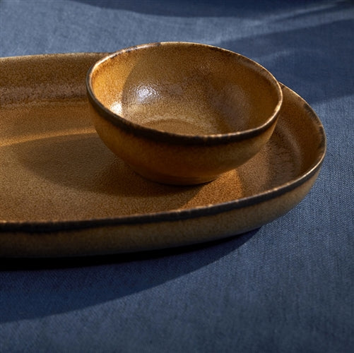 Terra Oval Platter - Leather