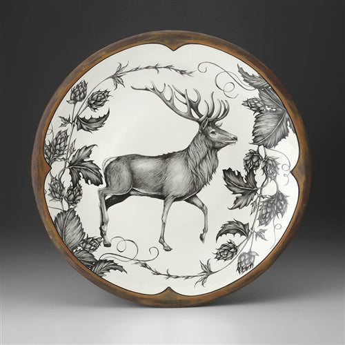 Red Buck Large Round Platter