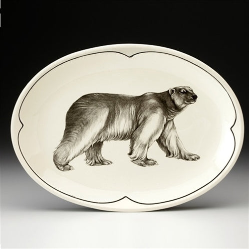 Walking Bear Small Oval Platter