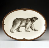 Walking Bear Small Oval Platter