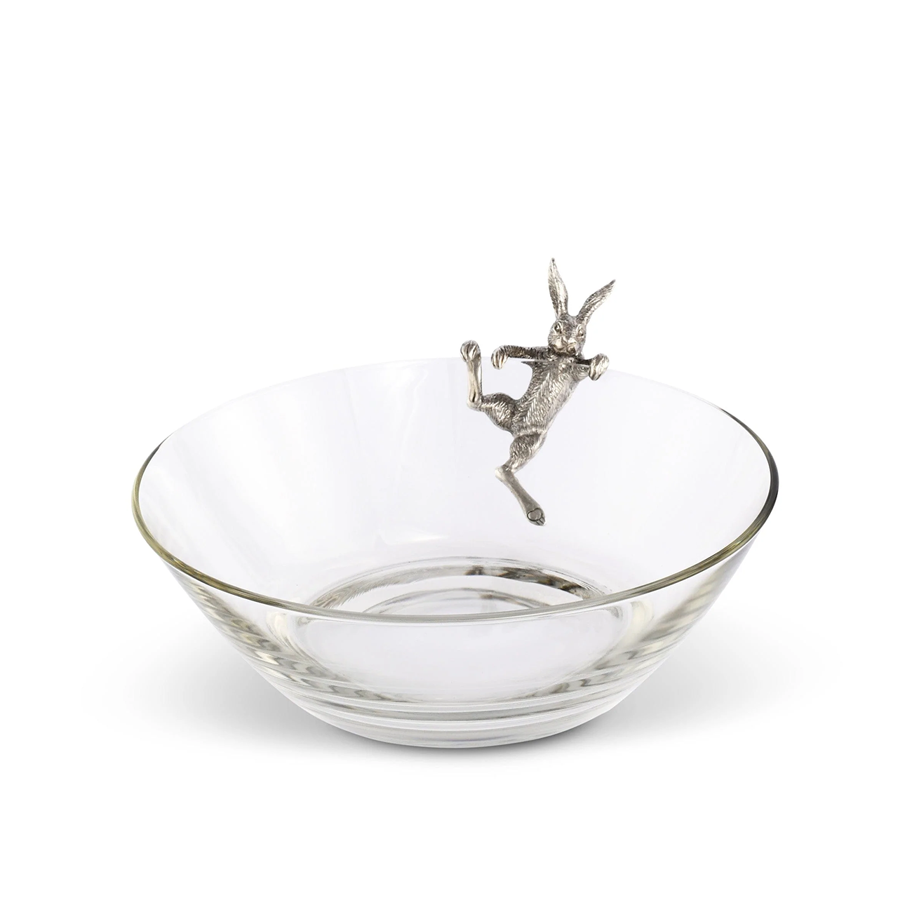 Climbing Bunny Glass Serving/Salad Bowl