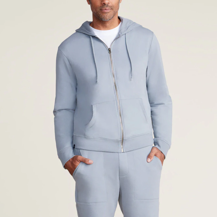 Malibu Collection Men's Pima Cotton Fleece Zip Hoodie