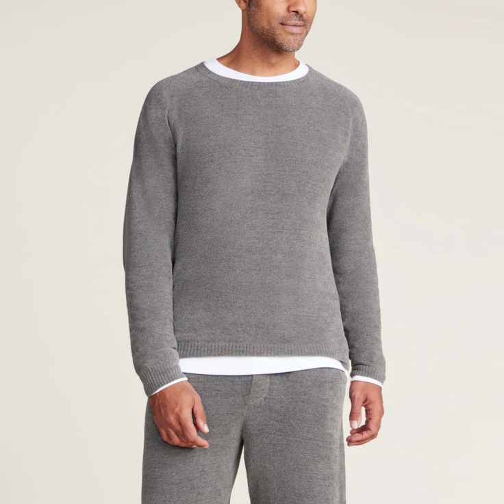 CozyChic Ultra Lite Men’s Raglan Pointelle Pullover