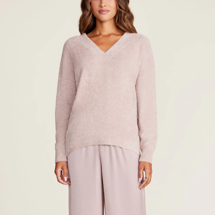 CozyChic Lite V-Neck Seamed Pullover