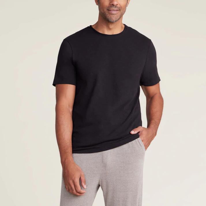 Malibu Collection Men's Slub Cut Neck T-Shirt