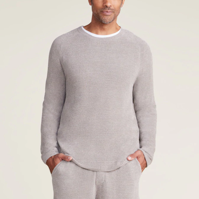 CozyChic Ultra Lite Men’s Raglan Pointelle Pullover