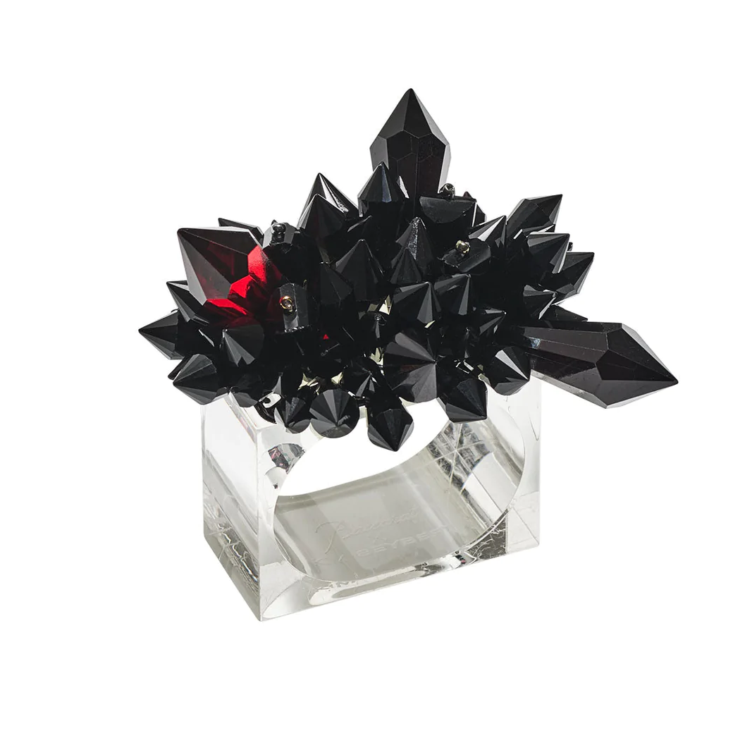 Zénith Napkin Rings in Black (Set of 4)