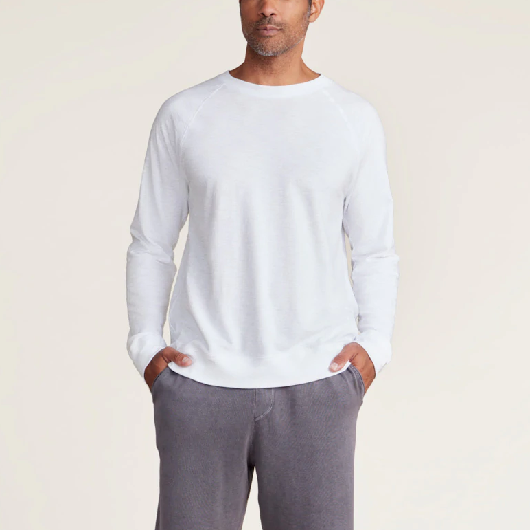 Malibu Collection Men's Slub L/S Raglan