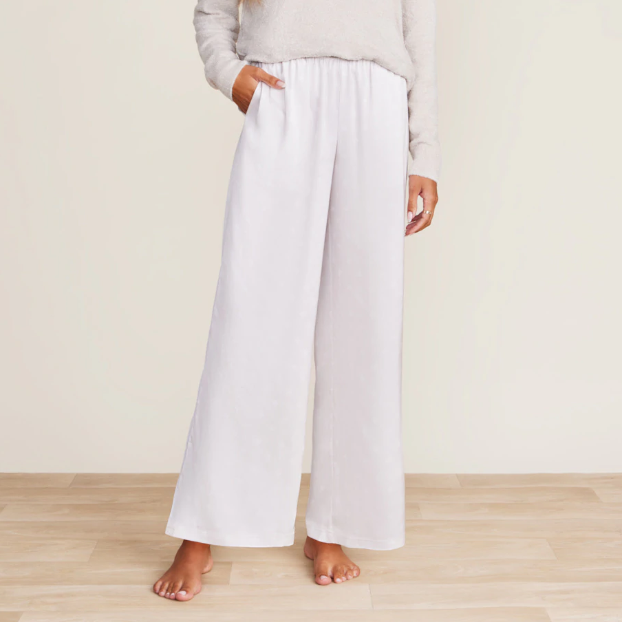 Washed Satin Wide Leg Pant