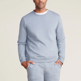 Malibu Collection Men's Pima Cotton Fleece Crew Neck Sweatshirt