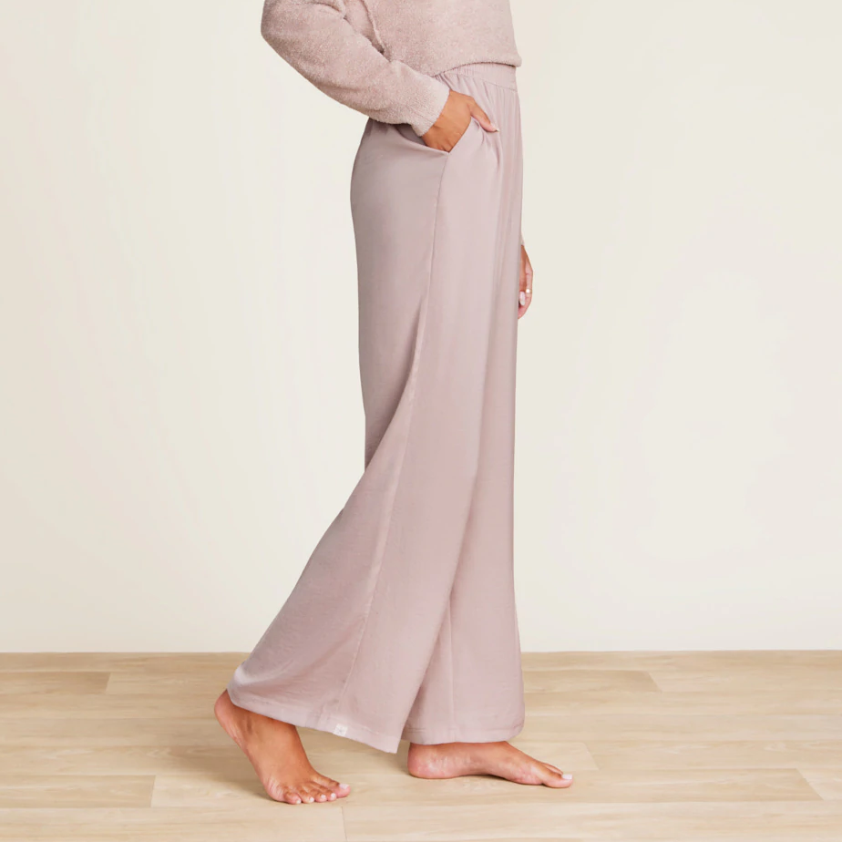 Washed Satin Wide Leg Pant