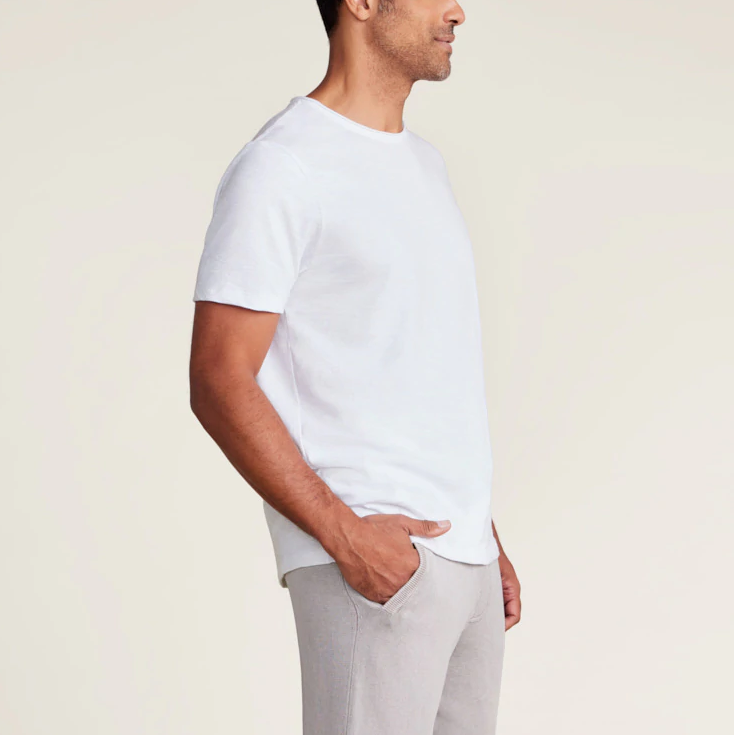 Malibu Collection Men's Slub Cut Neck T-Shirt