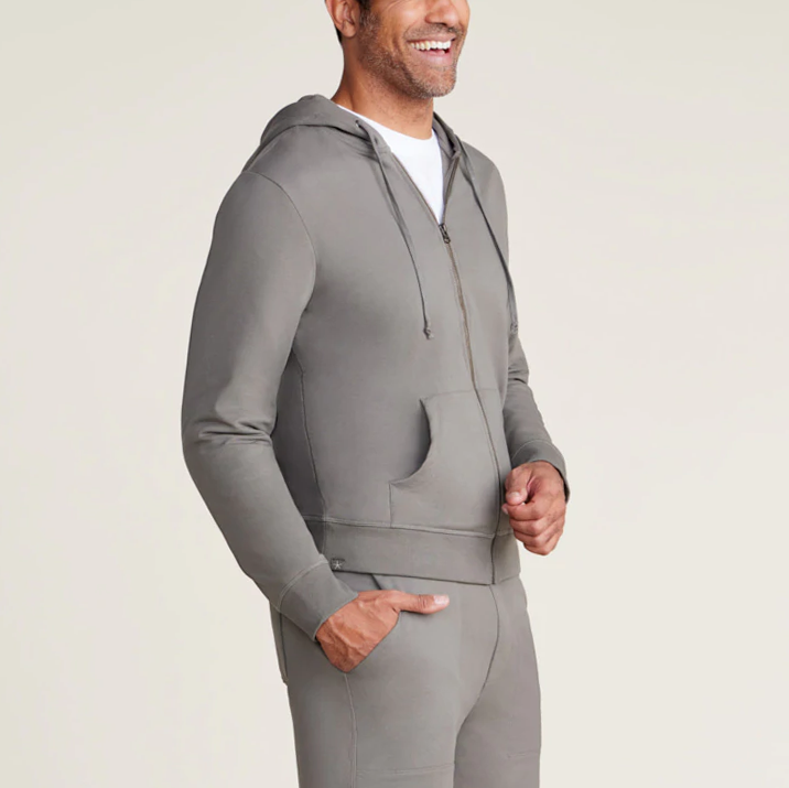 Malibu Collection Men's Pima Cotton Fleece Zip Hoodie